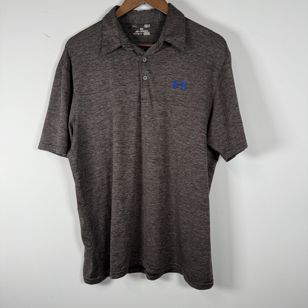Under Armour Polo Athletic Golf Men's Large‎ Loose Got Heat Gear Casual